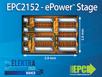 Efficient Power Conversion（EPC）、ePower Stage ICが2020年の半導体製品（アナログ）部門でElektra Award 2020を受賞したと発表